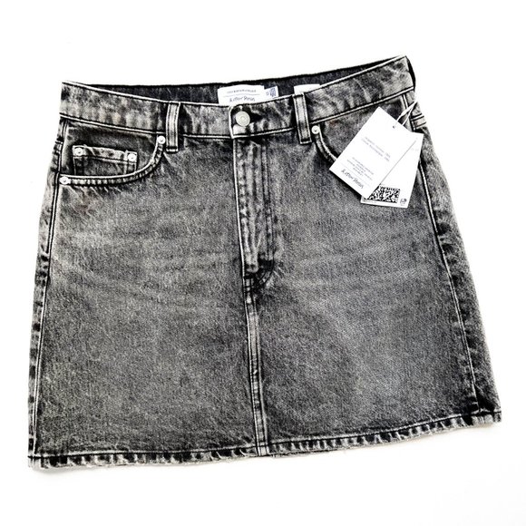 & Other Stories Dresses & Skirts - NWT & other stories denim mini skirt light wash black/grey 8